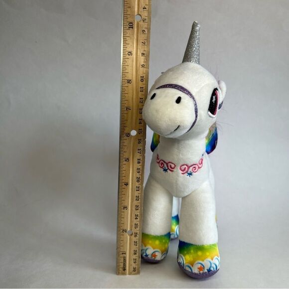NWT White Magical Unicorn Pony With Rainbow Wings Purple Hair - Picture 12 of 12